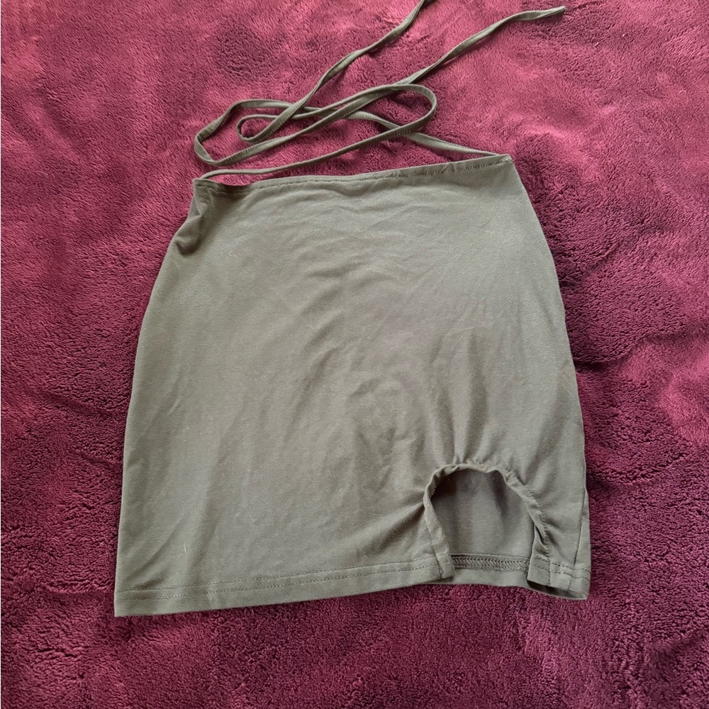 Olive Green Halter Top